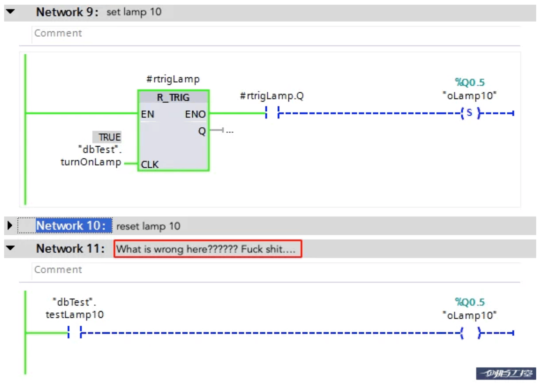 老外PLC注释里的“暴性情”