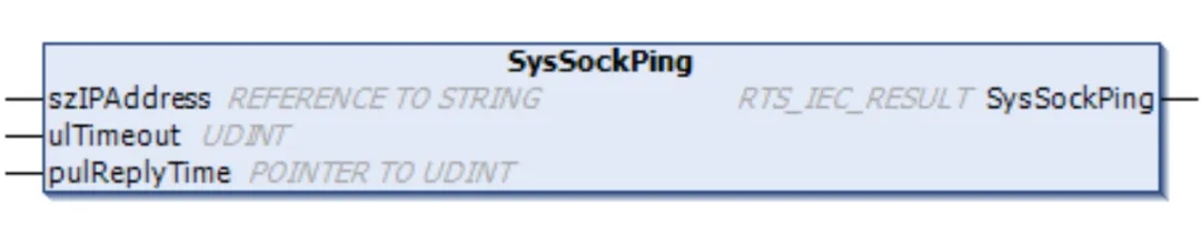 SysSockPing函数块